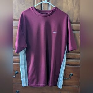 Nike Red and Gray Short Sleeve Tee Performance Shirt